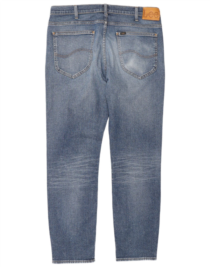 Lee Mens Rider Calça Jeans W38 L34 Azul Algodão