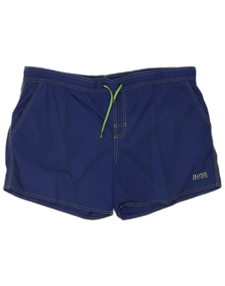 Shorts de natação masculino Hugo Boss XL azul marinho