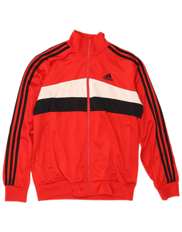 Jaqueta Adidas Meninos Treino Top 13-14 Anos Vermelho Colorblock Poliéster