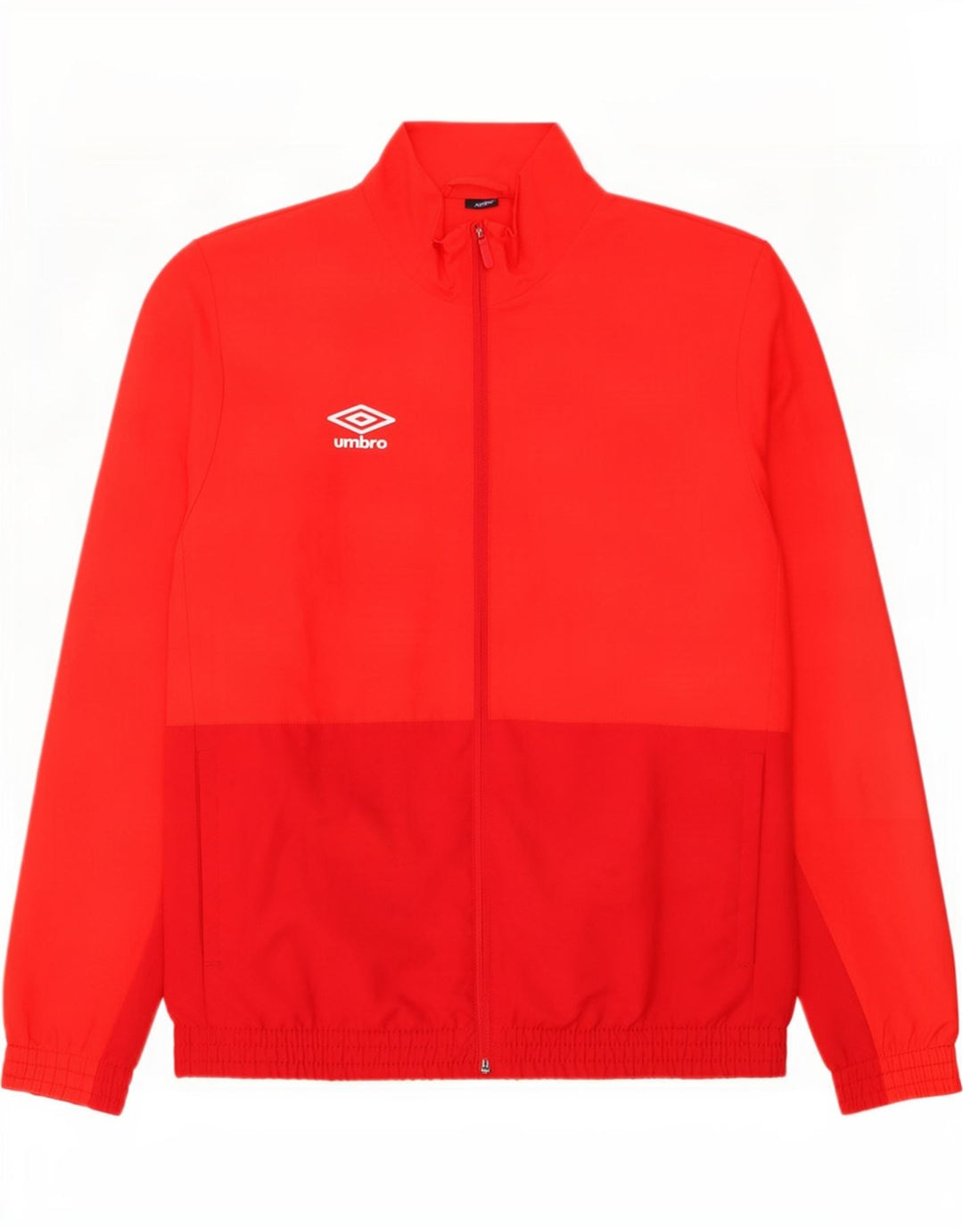 Jaqueta masculina de agasalho da Umbro, poliéster colorblock vermelho médio
