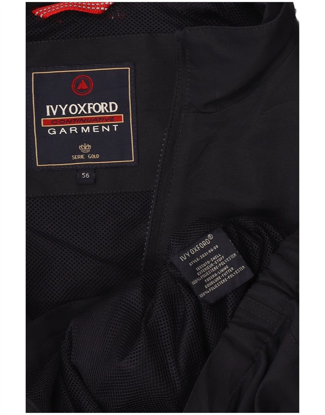 Jaqueta de chuva masculina Ivy Oxford IT 56 3XL poliéster azul marinho