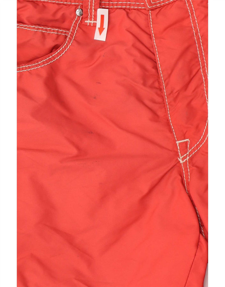Shorts de natação feminino Roy Rogers W29 pequeno poliamida vermelha