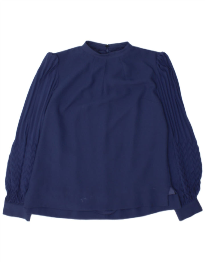 Blusa feminina Hobbs Top UK 14 grande azul marinho
