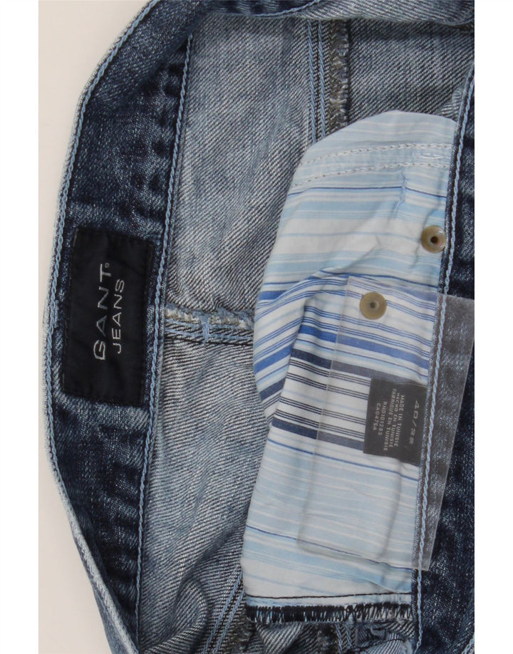 Gant Mens Straight Jeans W40 L32 Azul Algodão