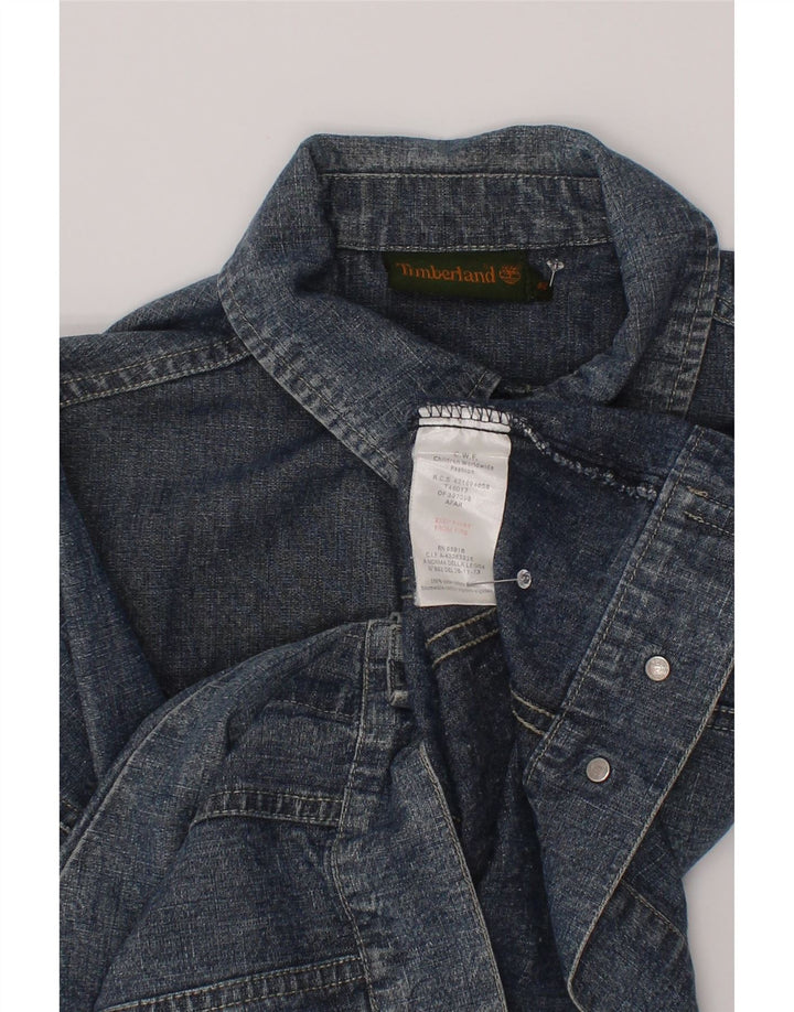 Jaqueta jeans masculina Timberland 7-8 anos algodão azul