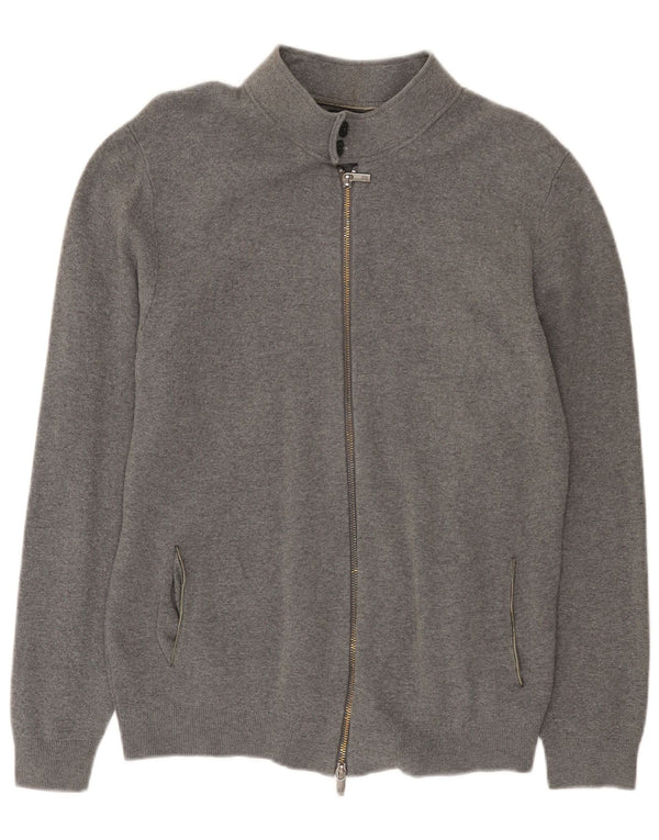 Suéter cardigã feminino Massimo Dutti Reino Unido 16 grande cinza