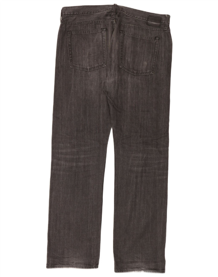 Jeans retos masculinos Gap W36 L34 algodão manchado cinza