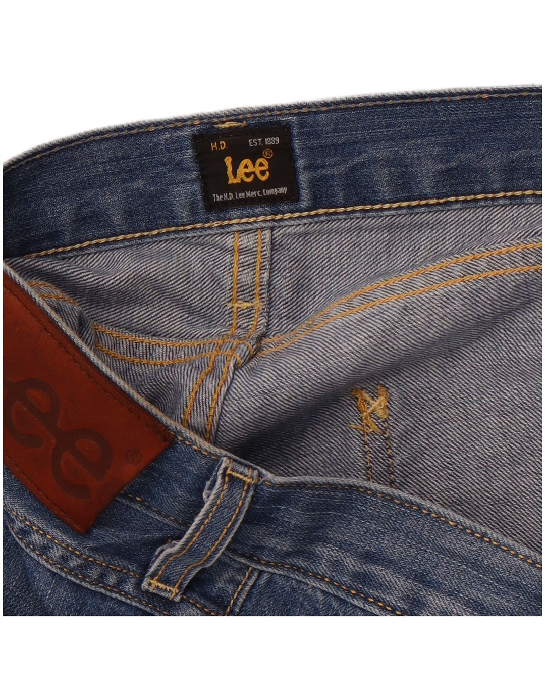 Shorts jeans masculino LEE W34 grande azul