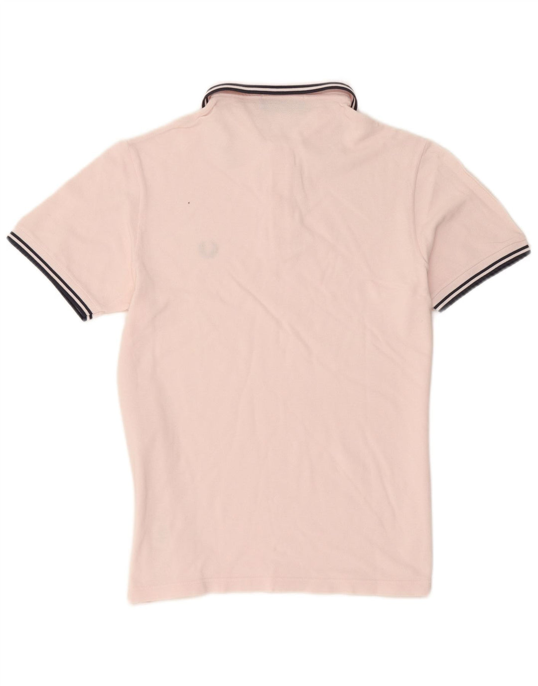 Camisa polo masculina Fred Perry de algodão listrado rosa médio