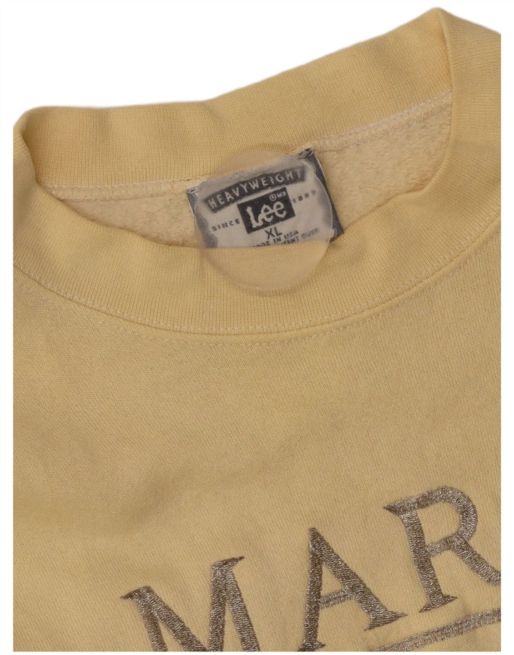 Moletom gráfico masculino LEE Jumper XL amarelo algodão
