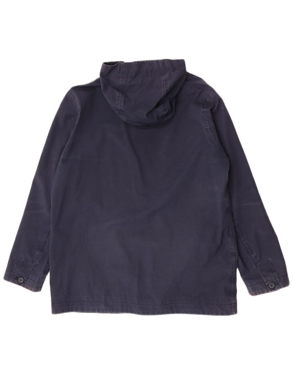 Jaqueta utilitária masculina com capuz Seasalt Cornwall Reino Unido 38 algodão azul marinho médio