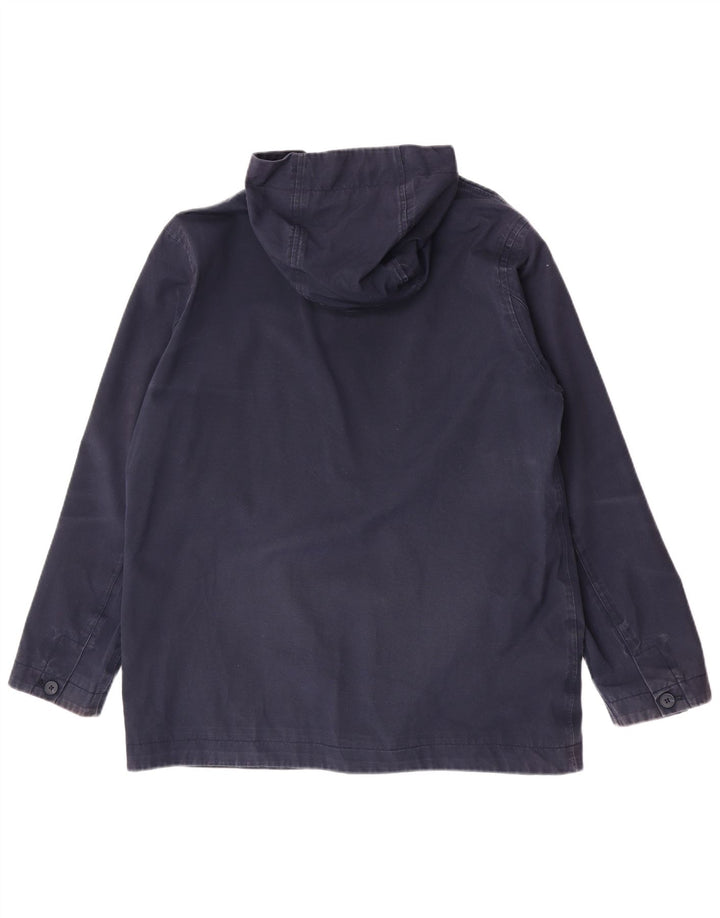 Jaqueta utilitária masculina com capuz Seasalt Cornwall Reino Unido 38 algodão azul marinho médio