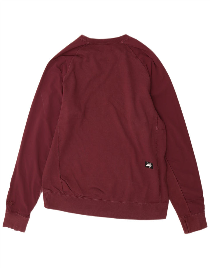 Nike Mens Moletom Jumper XL Borgonha Algodão