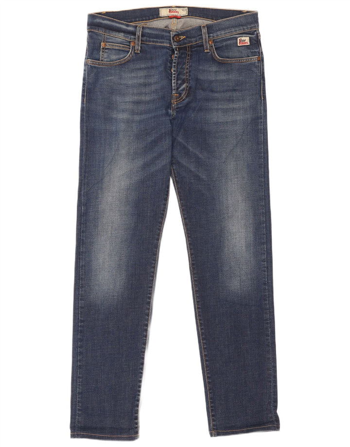 Roy Rogers Mens Jeans Slim W34 L32 Azul Algodão