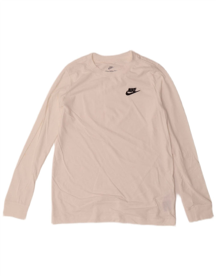 Top Nike Boys Manga Longa 12-13 Anos Grande Algodão Branco