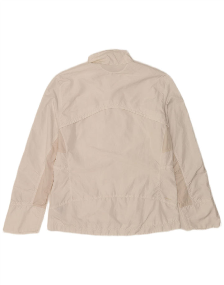 Adidas Womens Clima 365 Tracksuit Top Jacket UK 14 Médio Branco Poliéster