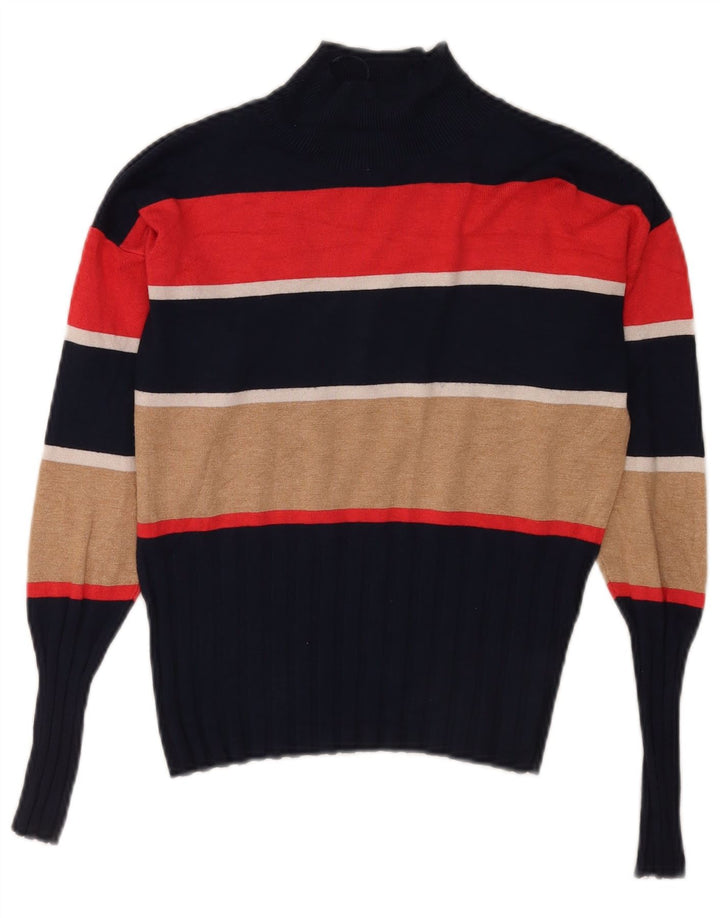 Suéter feminino Marks & Spencer com gola tartaruga Reino Unido 12 médio azul marinho