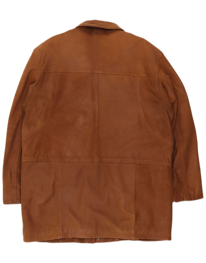 Jaqueta de couro masculina Maddox IT 54 2XL marrom