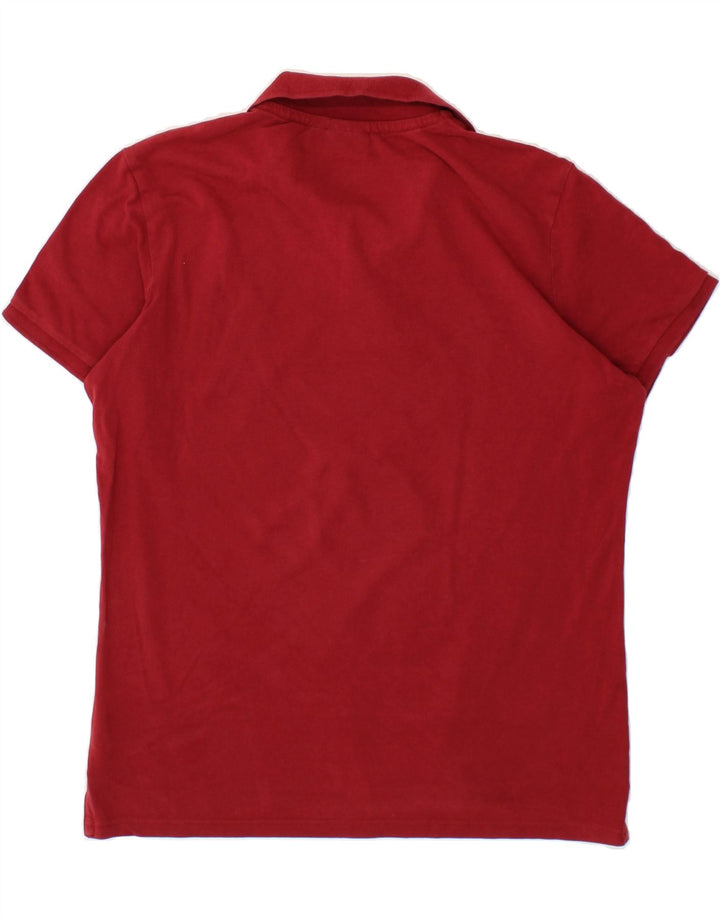 DIADORA Mens Polo Shirt Large Burgundy Cotton Vintage Diadora and Second-Hand Diadora from Messina Hembry 