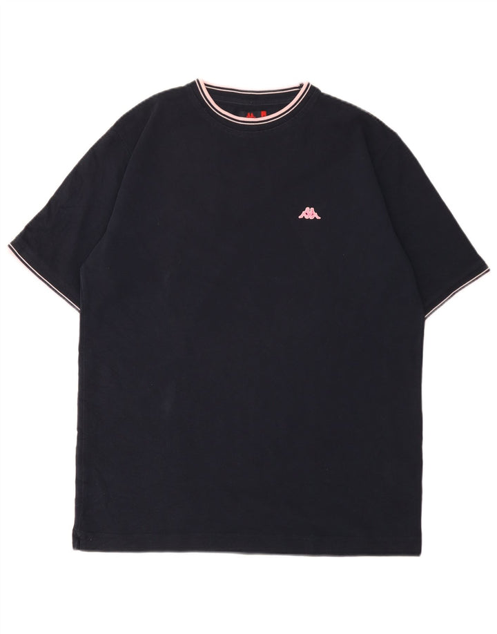 Camiseta masculina Kappa Top grande algodão azul marinho