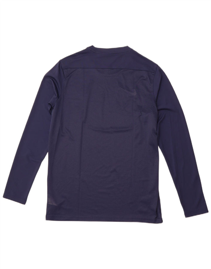 NIKE Mens Dri Fit Slim Fit Top Manga Longa Grande Azul Marinho Poliéster