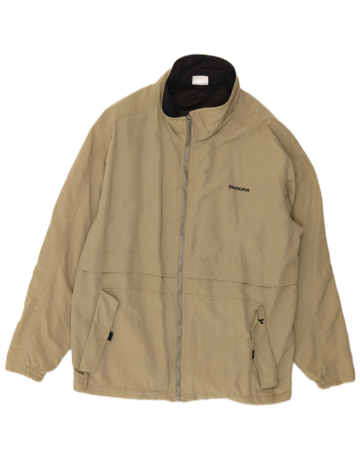 Jaqueta de chuva masculina DIADORA UK 42 XL cáqui poliamida
