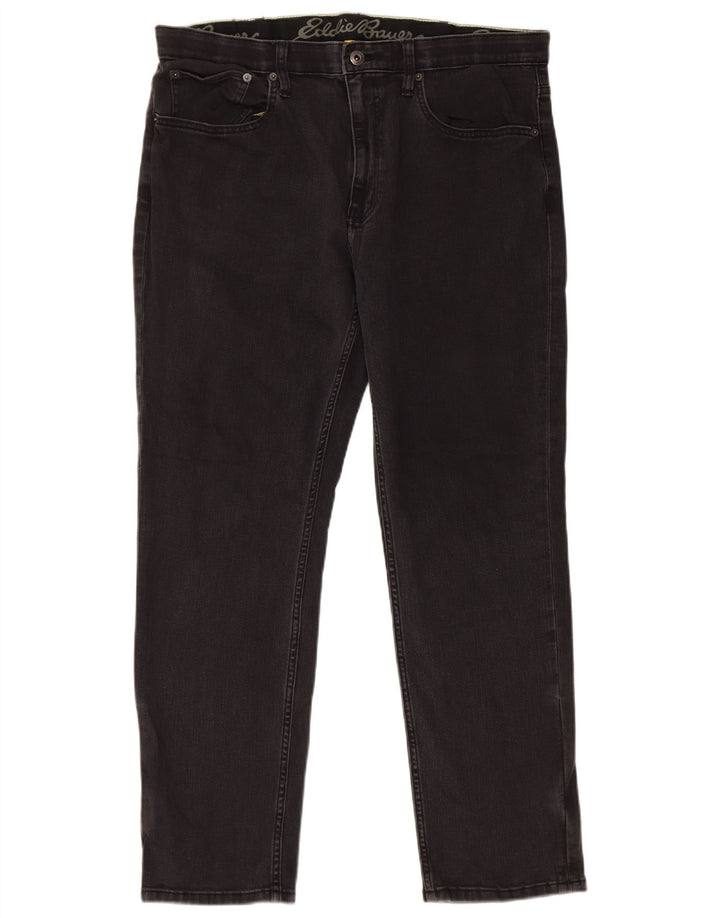 Eddie Bauer Calça jeans reta masculina W38 L30 preta