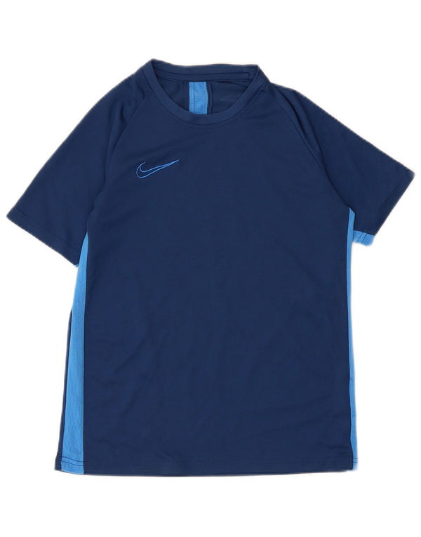 Camiseta Nike Boys Dri Fit Top 12-13 anos grande bloco colorido azul marinho