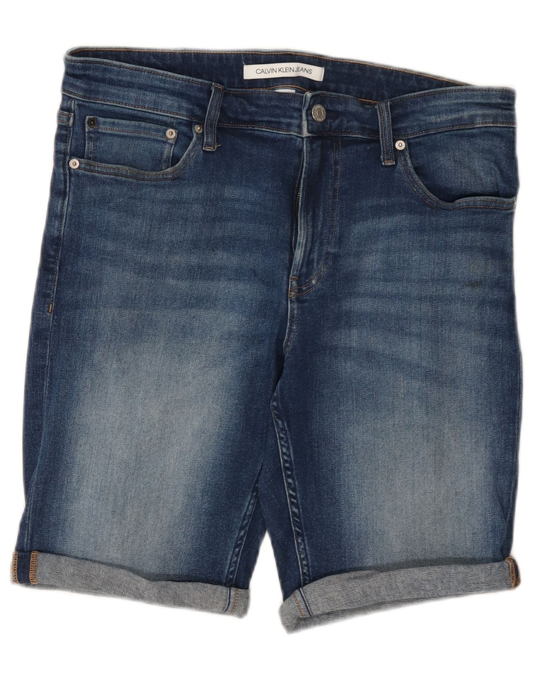 Shorts jeans masculino Calvin Klein W32 algodão azul médio