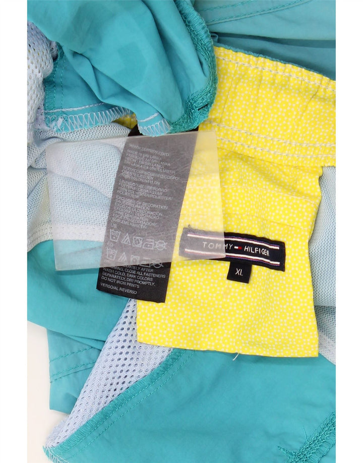 Shorts de natação masculinos Tommy Hilfiger Graphic XL azul nylon