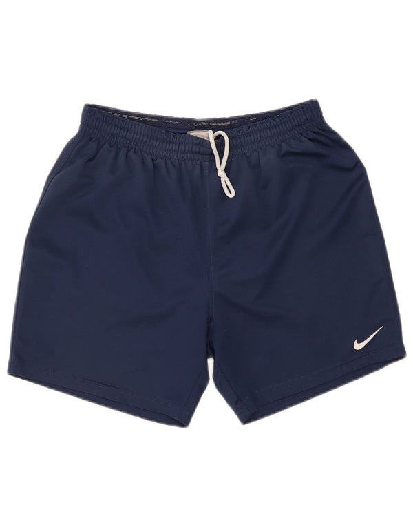Shorts esportivos masculinos NIKE poliéster azul marinho médio