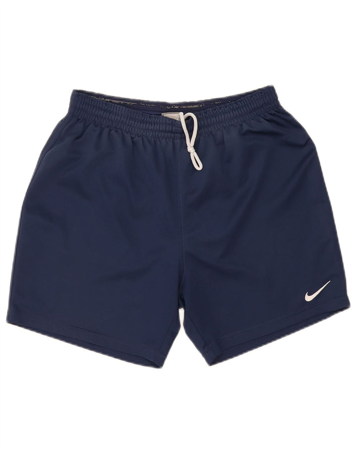 Shorts esportivos masculinos NIKE poliéster azul marinho médio