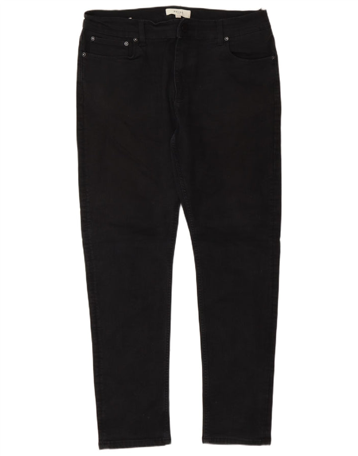 Reiss Mens Slim Jeans W34 L30 Cinza Algodão