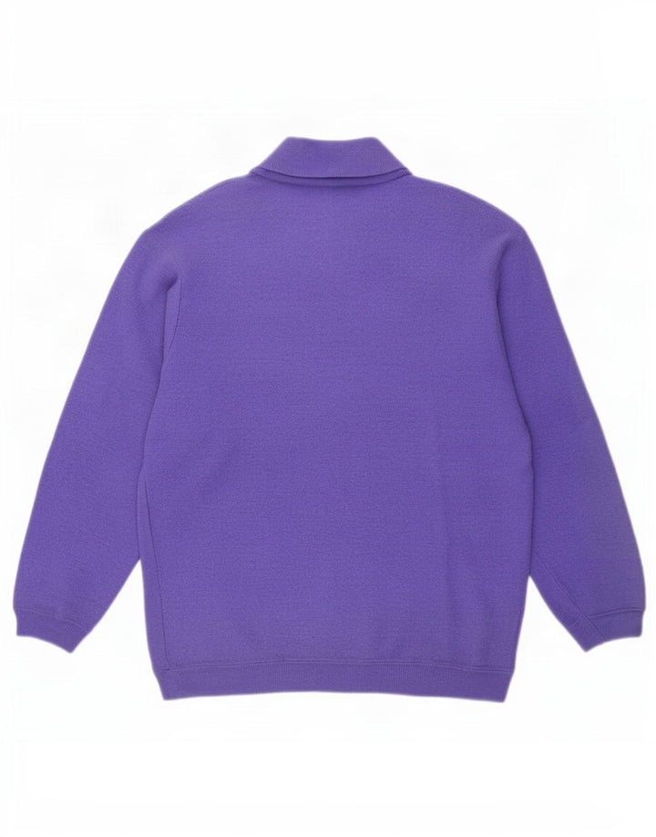Suéter masculino Henri Lloyd com gola redonda, pequeno, roxo, lã nova