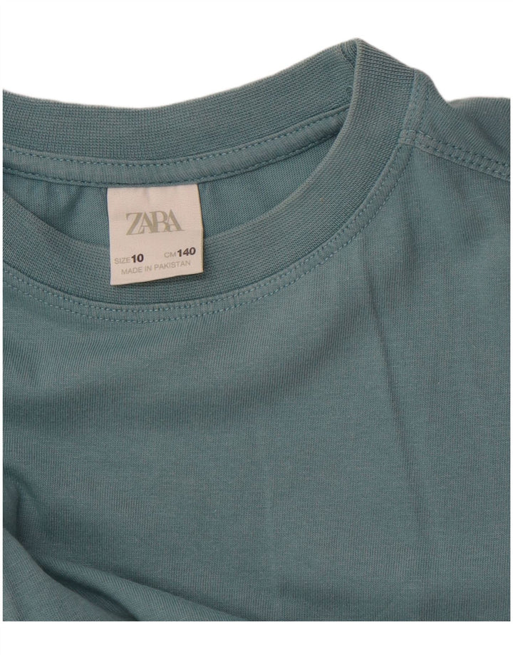 Top ZARA Boys T-Shirt 9-10 Anos Azul