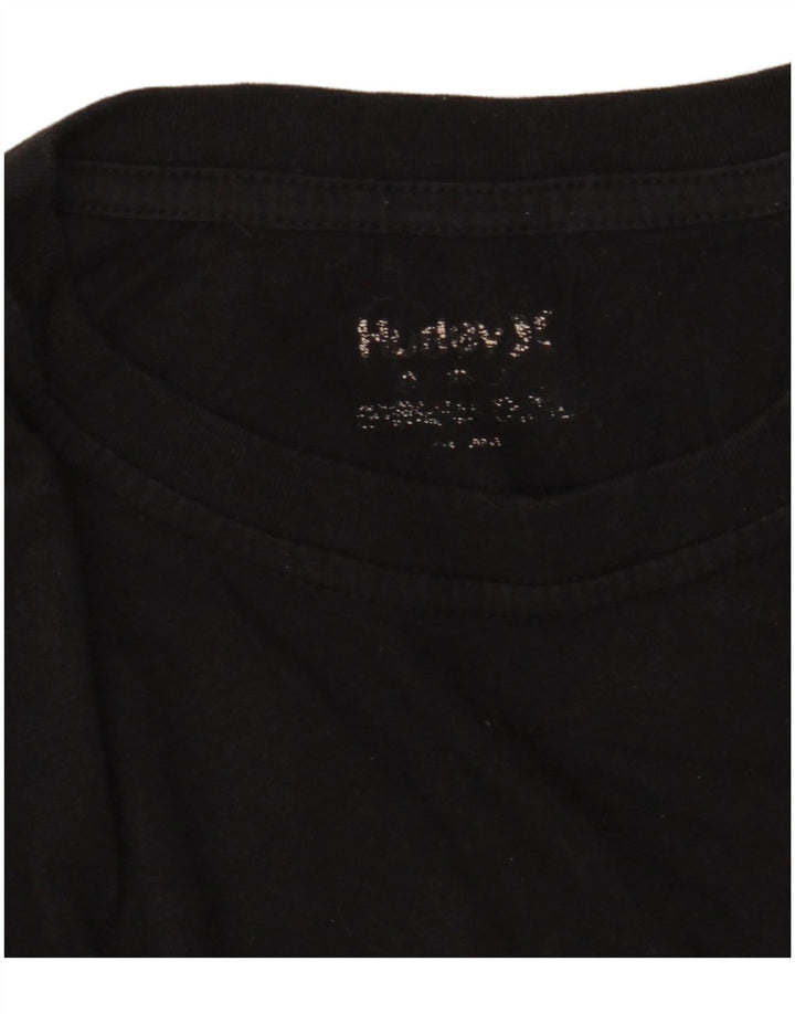 Hurley Camiseta masculina gráfica top pequeno preto