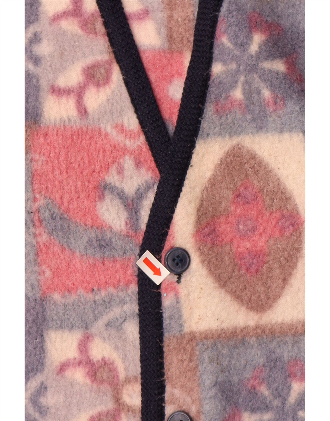 Colete masculino de lã VINTAGE UK 42 XL poliéster Fair Isle multicolorido