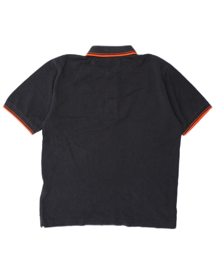 Camisa polo masculina Kappa pequena listrada cinza algodão