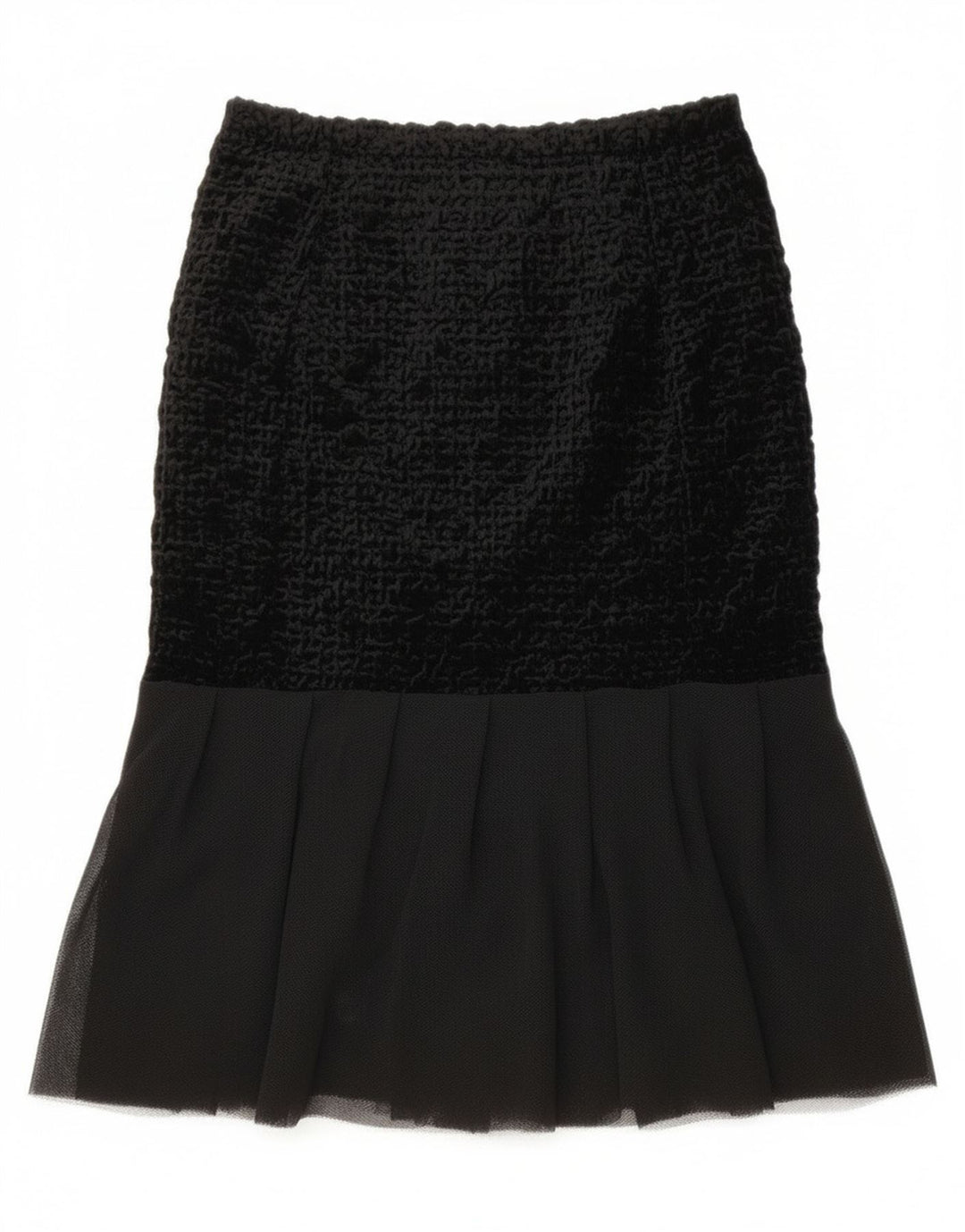 Saia tulipa feminina vintage W28 média preta