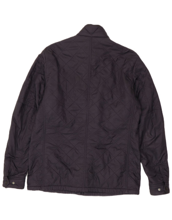 Jaqueta acolchoada masculina Barbour UK 40 grande poliamida azul marinho