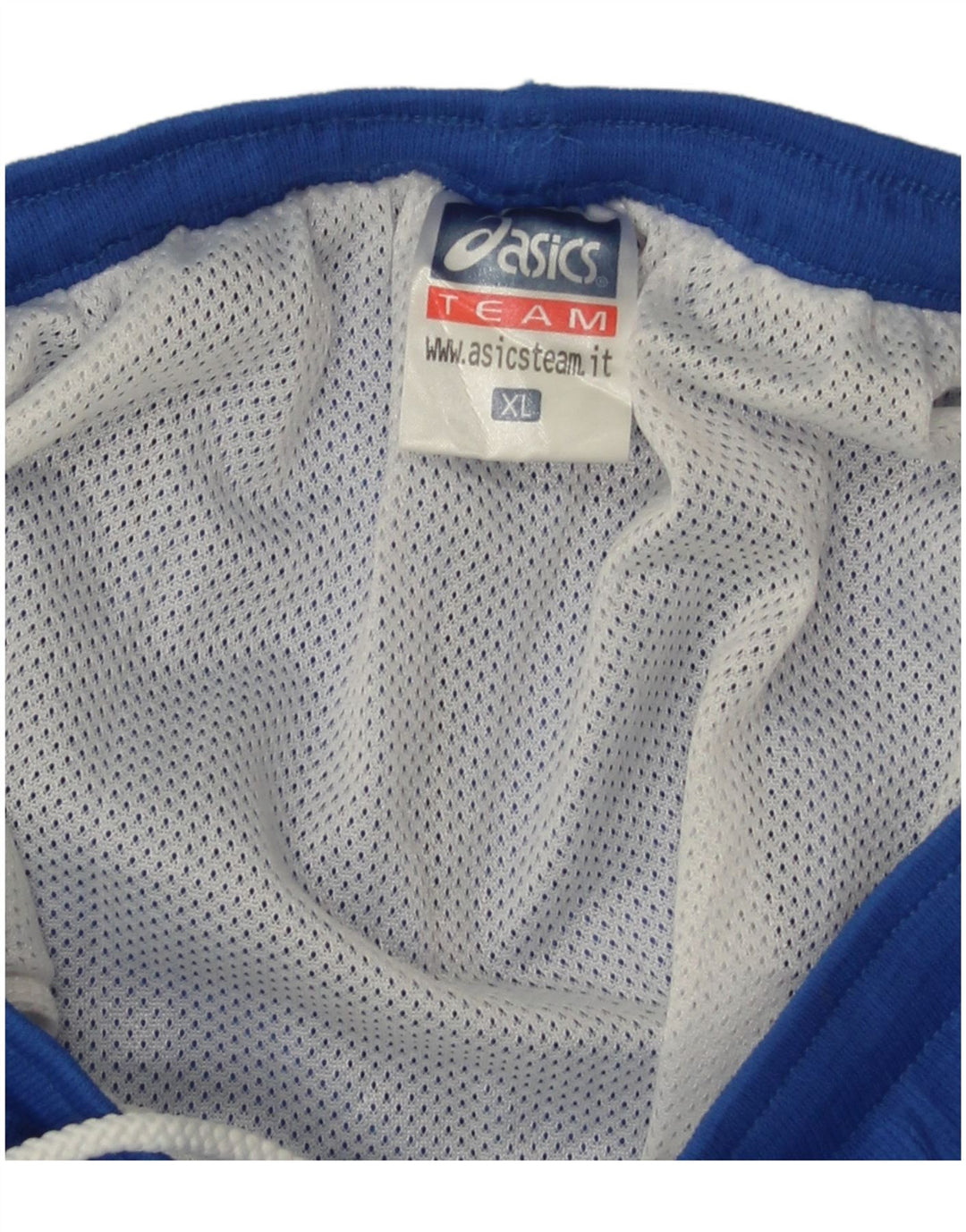 Shorts esportivos femininos ASICS UK 18 XL azul poliéster