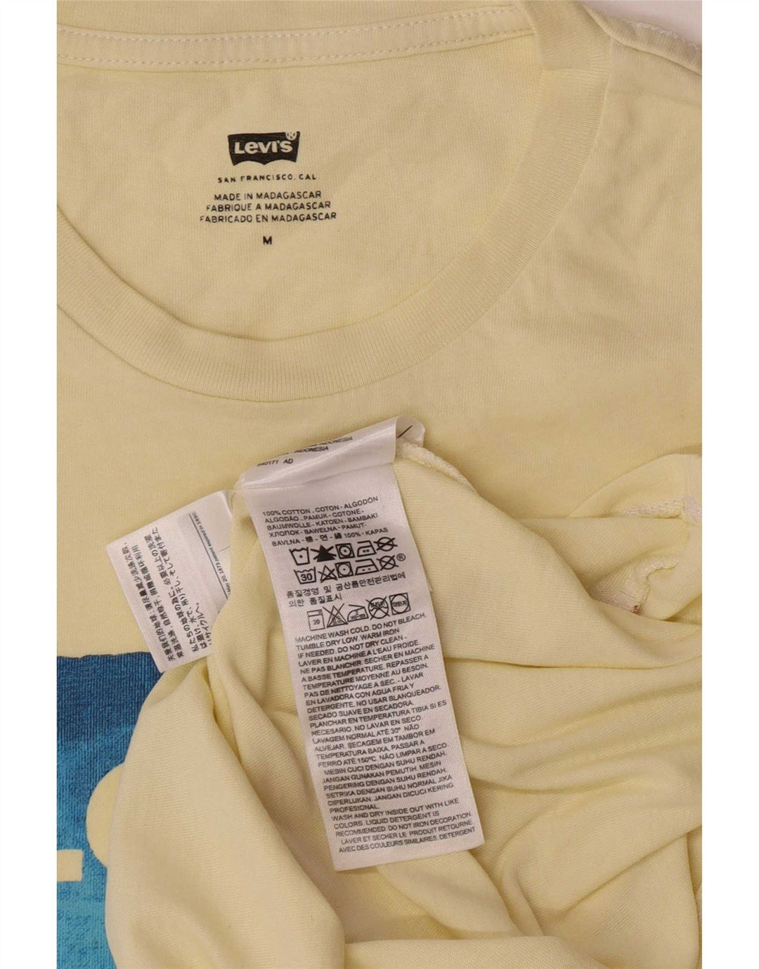 Camiseta gráfica masculina Levi's Top médio algodão amarelo