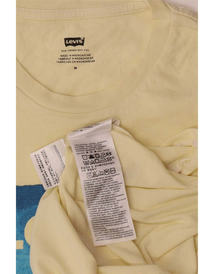Camiseta gráfica masculina Levi's Top médio algodão amarelo