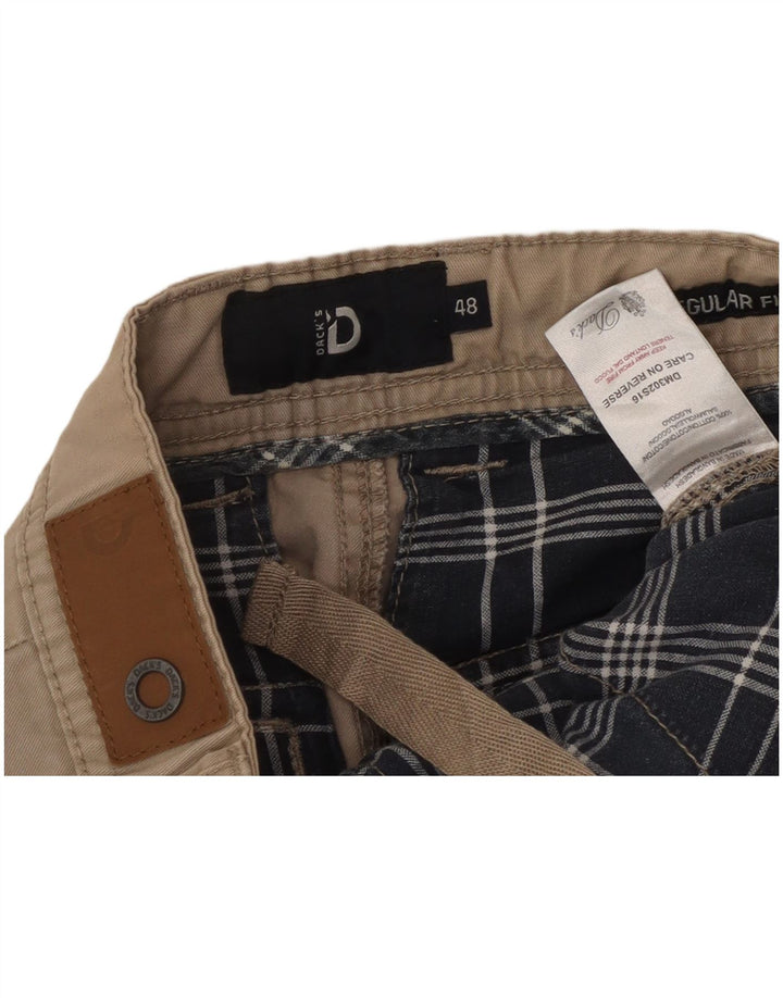 Shorts cargo masculino de ajuste regular da Dack IT 48 médio W32 algodão bege