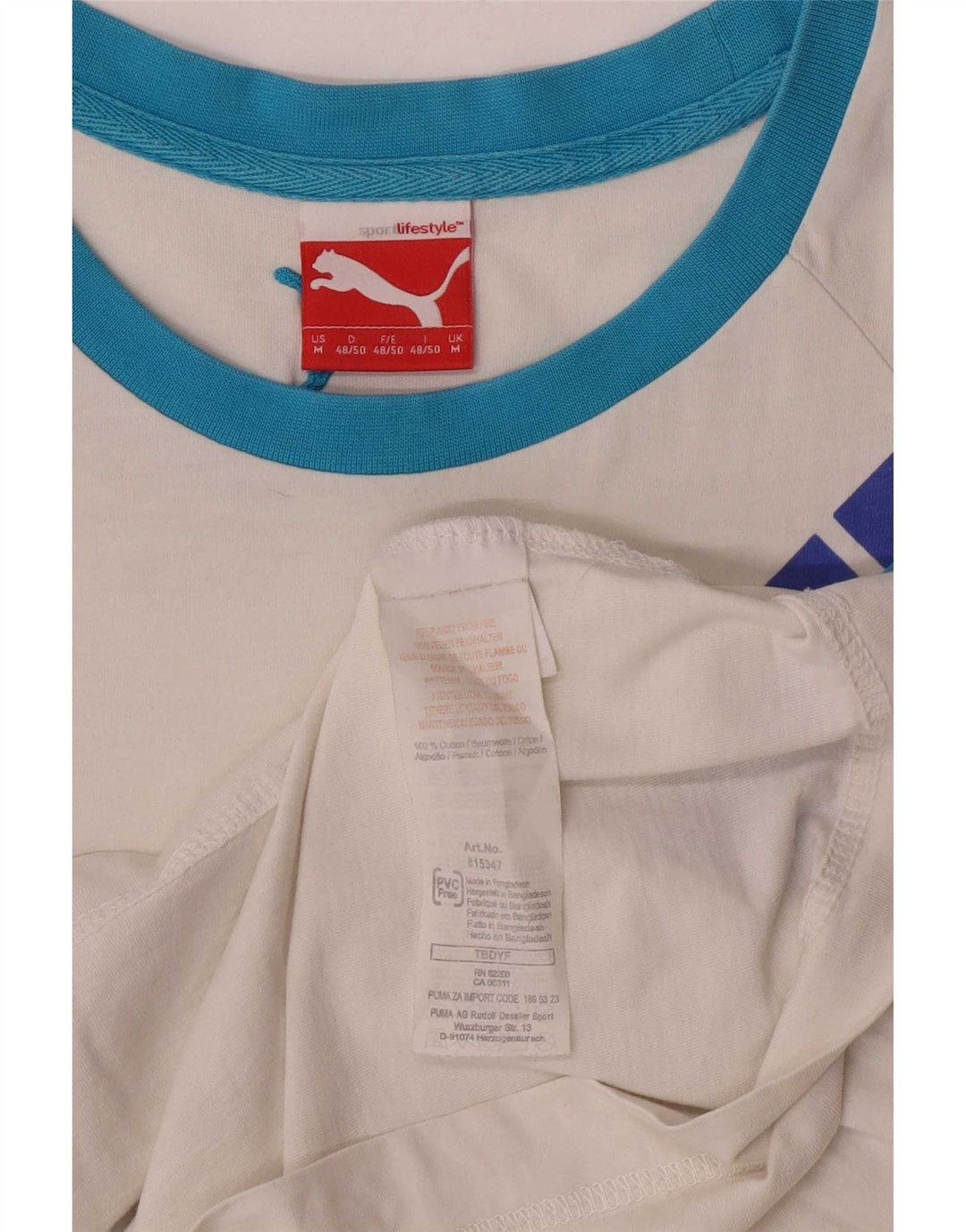 Puma Mens Graphic Vest Top Médio Algodão Branco
