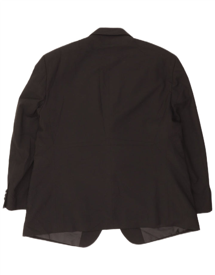 Jaqueta blazer masculina Marks & Spencer curta de 2 botões Reino Unido 40 grande preta