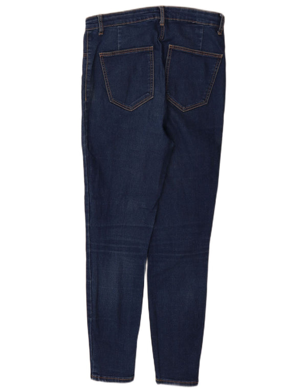 Calça jeans skinny feminina Zara EU 42 grande W32 L29 azul marinho