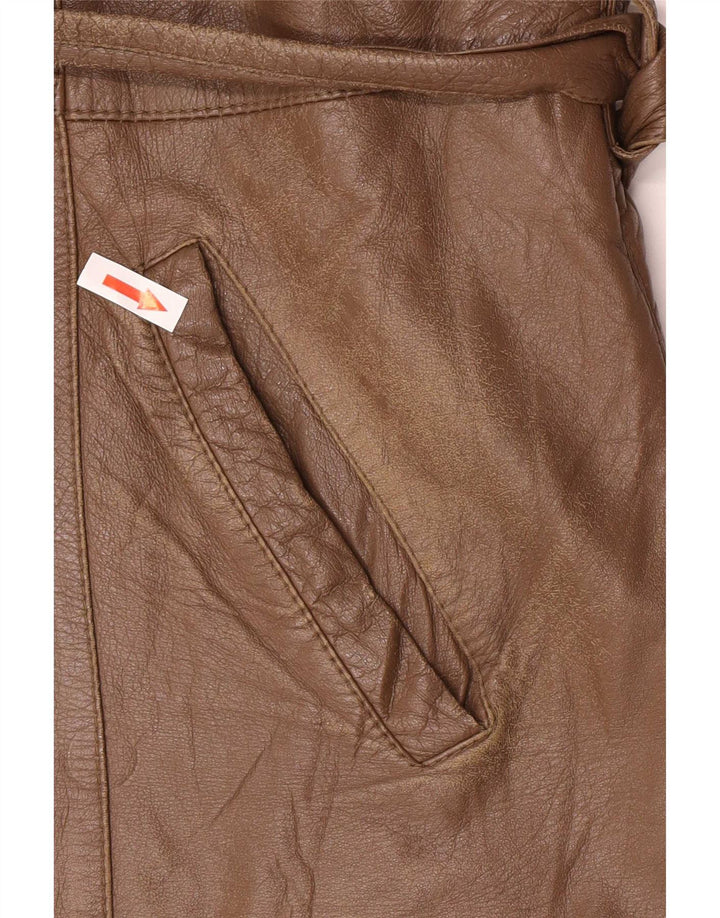 Jaqueta de couro vintage masculina clássica UK 40 grande marrom