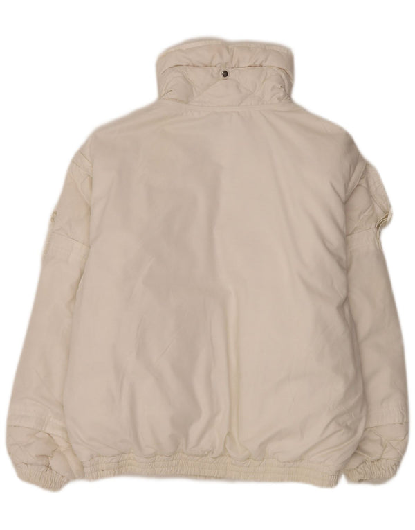 Jaqueta acolchoada feminina Ciesse Piumini UK 16 grande poliéster branco