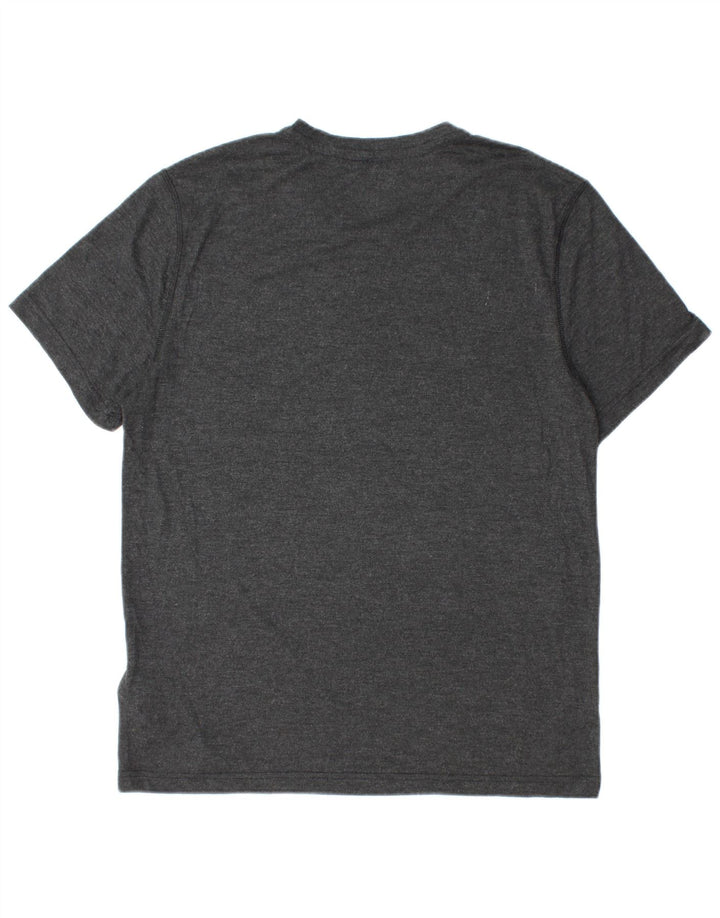 Reebok Mens Graphic T-Shirt Top Grande Cinza Poliéster